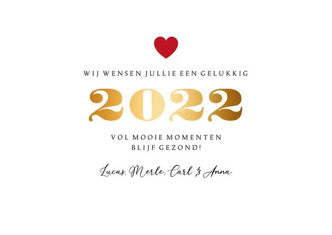 Fotokaart nieuwjaar hartenwens 3