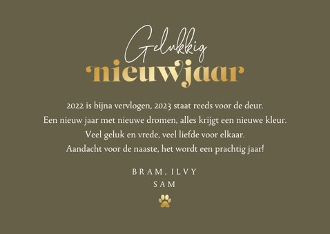 Fotokaart sterretjes goud foto's 2023 3