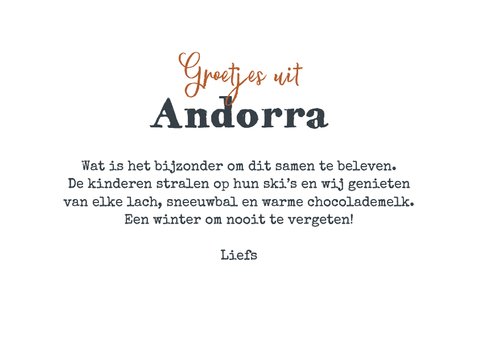 Fotokaart vakantie ansichtkaart wintersport winter sneeuw 3