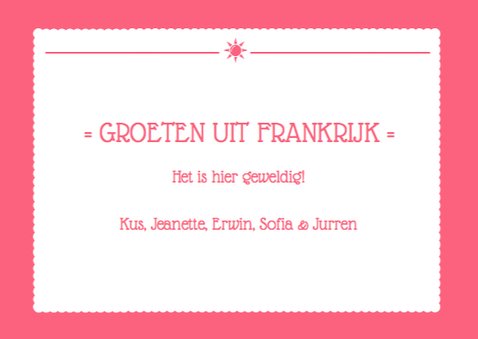 Fotokaart Vakantie Balk Tekst 3