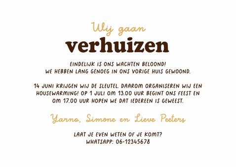 Fotokaart verhuisbericht foto's gouden sleutels 3