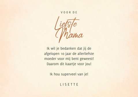 Fotokaart voor de liefste mama met tulpen 3