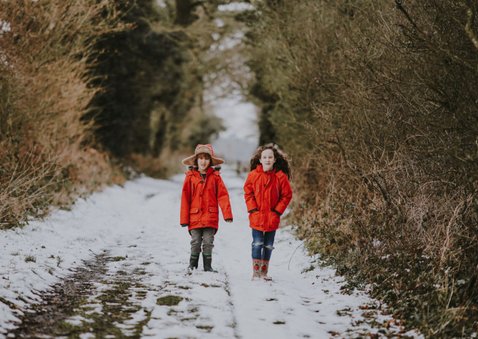 Fotokaart 'Xmas' met takjes en foto's 2