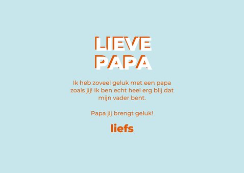 Fotokaartje gelukskatje voor Vaderdag 3