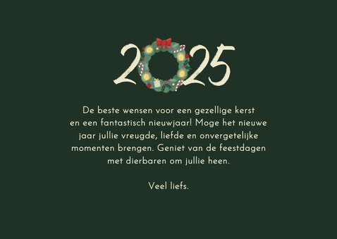 Fotokaartje kerstdagen kerstkrans met grote foto en 2025 3