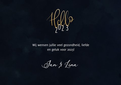 Fotokaartje nieuwjaar 'Hello 2023' 3