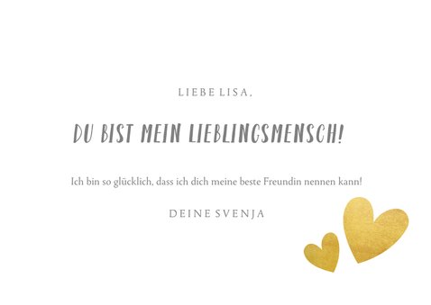 Fotokarte Freundschaft mit Herzen 3