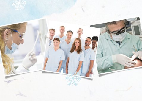 Frisse zakelijke kerstkaart voor de zorgsector met 3 foto's 2