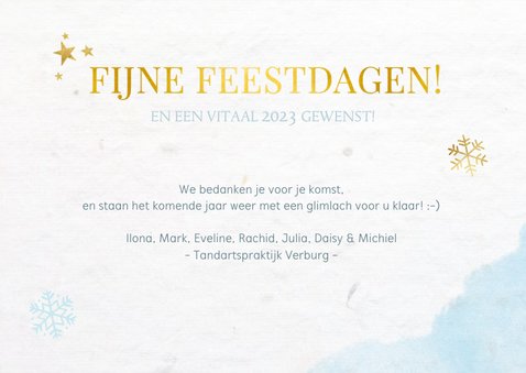 Frisse zakelijke kerstkaart voor de zorgsector met 3 foto's 3