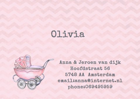 Geboorte vintage kinderwagen 3