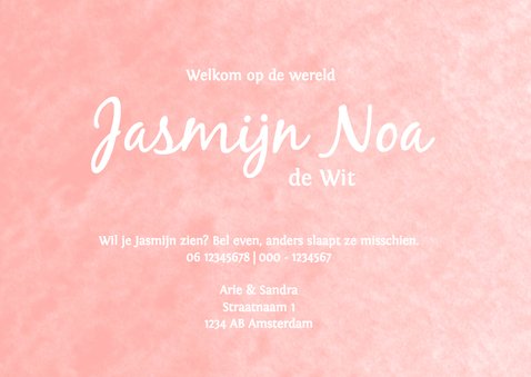 Geboorte waterverf Jasmijn - DH 3