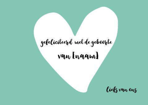 Geboorte - welkom lief klein ventje (mintgroen) 3