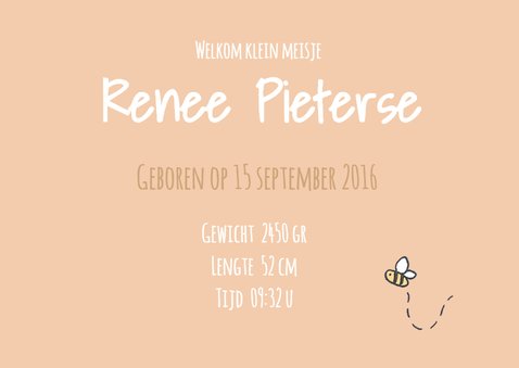 Geboortekaart Beestjes Renee LFZ 3
