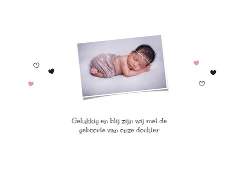 Geboortekaart - Lief baby konijntje, egeltje en kitten 2