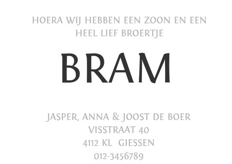 Geboortekaartje B 3