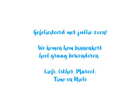 Geboortekaartje Ballon Blauw 3