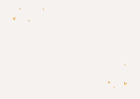 Geboortekaartje foto leeuw goud minimalistisch hartjes Achterkant