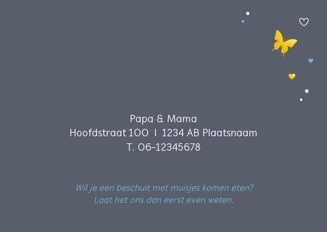 Geboortekaartje halve cirkel met dieren en goud 2