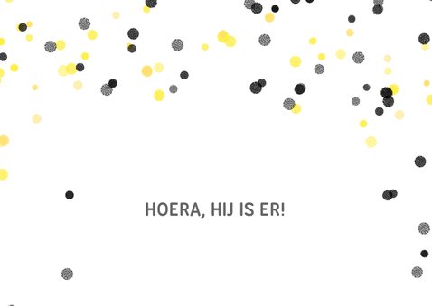 Geboortekaartje hip confetti 2