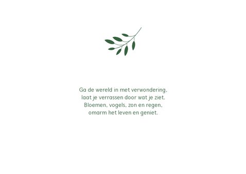 Geboortekaartje in botanische stijl in chic donkergroen 2