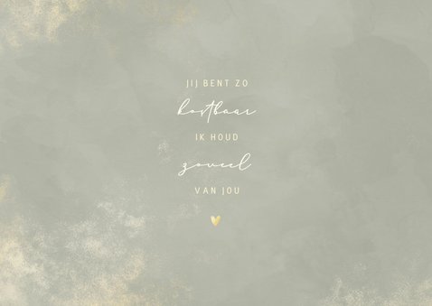 Geboortekaartje met gouden poeder en lichtgroene waterverf 2