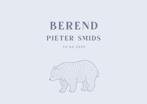 Geboortekaartje met lieve beertjes voor een broertje 2
