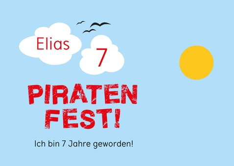 Geburtstagseinladung mit Piratenschiff 2