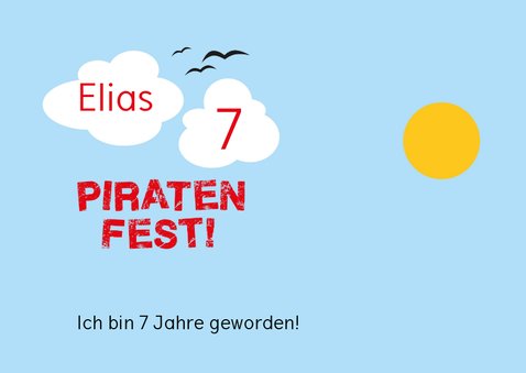 Geburtstagseinladung mit Piratenschiff 2