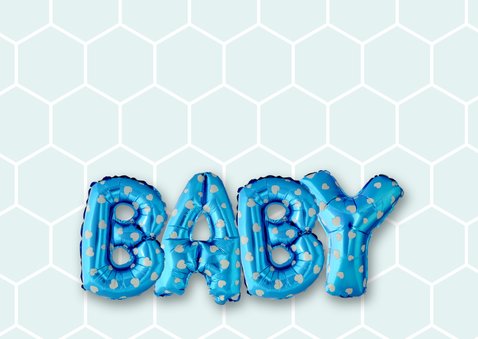 Gefeliciteerd baby ballonnen blauw 2