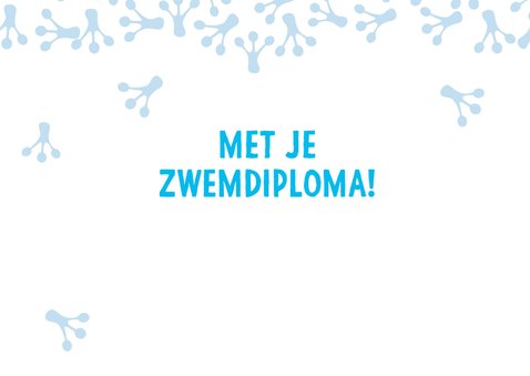 Gefeliciteerd met je zwemdiploma geslaagd 3