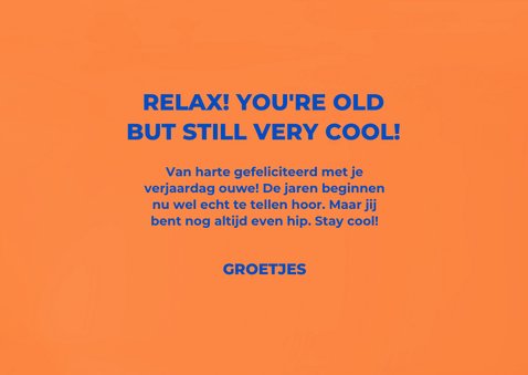 Gekke verjaardagskaart met hippe opa old but cool 3