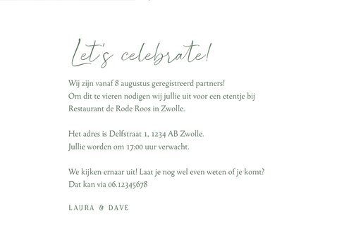 Geregistreerd partnerschap minimalistisch golven foto 3