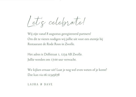 Geregistreerd partnerschap minimalistisch golven foto 3