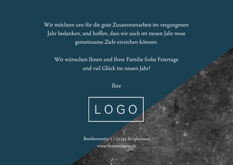Geschäftliche Weihnachtskarte Bau Fotocollage 3