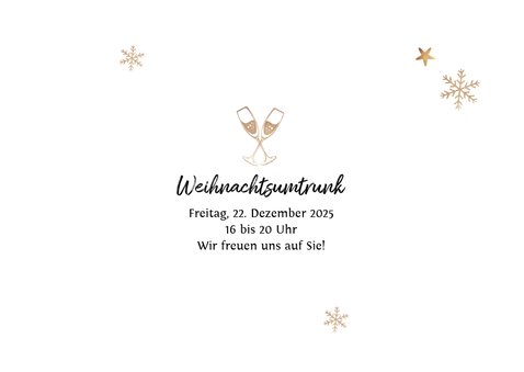 Geschäftliche Weihnachtskarte großes Foto & Schneeflocken 2