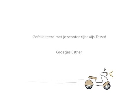 Geslaagd kaart voor rijbewijs scooter, vroom!! 3