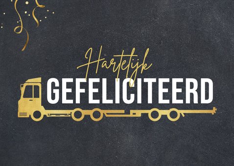 Geslaagd vrachtwagen rijbewijs gefeliciteerd slingers 2