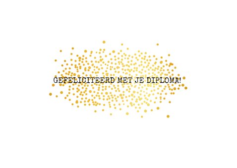 Geslaagdkaart golden confetti 2