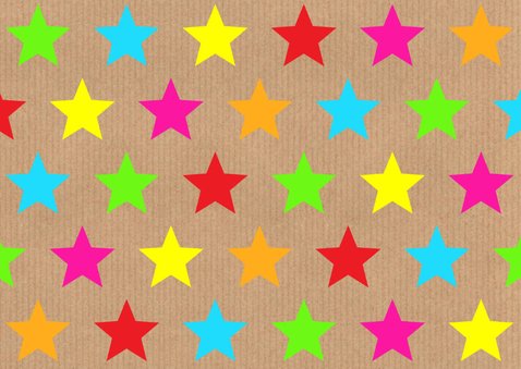 Geslaagdkaart sterren label en kraftprint 2