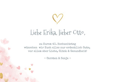 Glückwunschkarte Hochzeitstag Champagnergläser 3
