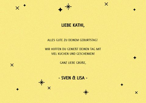 Glückwunschkarte zum Geburtstag Typografie 3