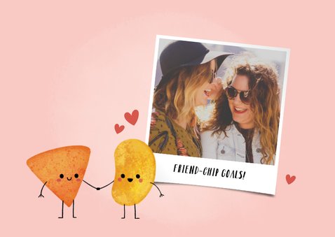 Grappige liefdeskaart "friend-chip" met chips illustratie 2