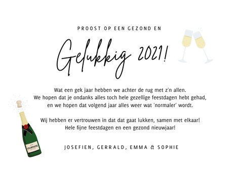 Grappige nieuwjaarskaart met foto - weer knallen in 2021 3
