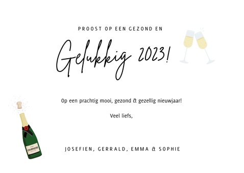 Grappige nieuwjaarskaart met foto - weer knallen in 2023 3