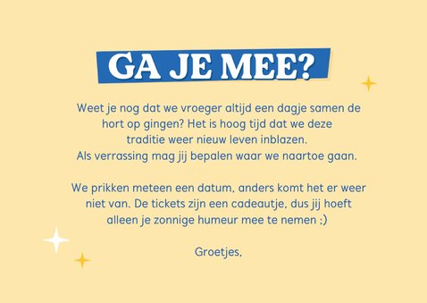 Grappige NS rebus kaart als uitnodiging voor een uitje 3