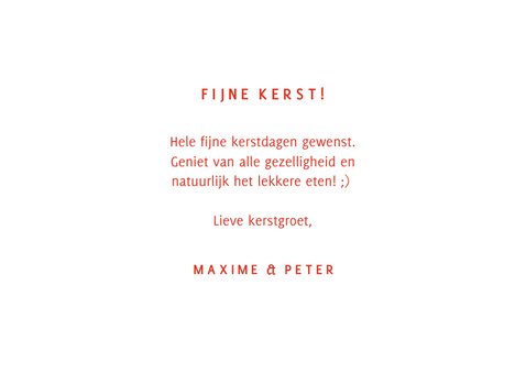 Grappige typografische kerstkaart fijne vreetdagen 3