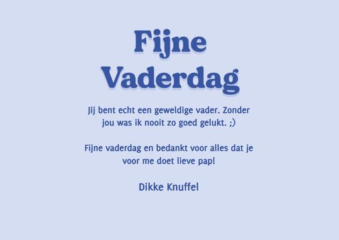 Grappige vaderdagkaart great job dad blauw 3