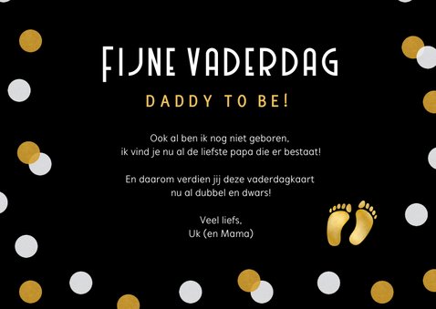 Grappige vaderdagkaart voor de daddy to be 1+1=2½ 3