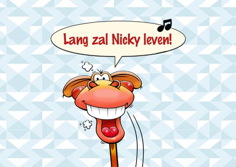 Grappige verjaardagskaart giraf in envelop surprise! 2