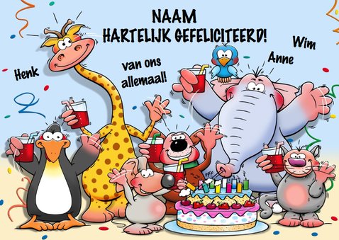 Grappige verjaardagskaart horen zien en krijgen 3
